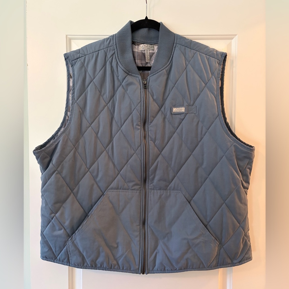 Men's Blue Quilted Vest